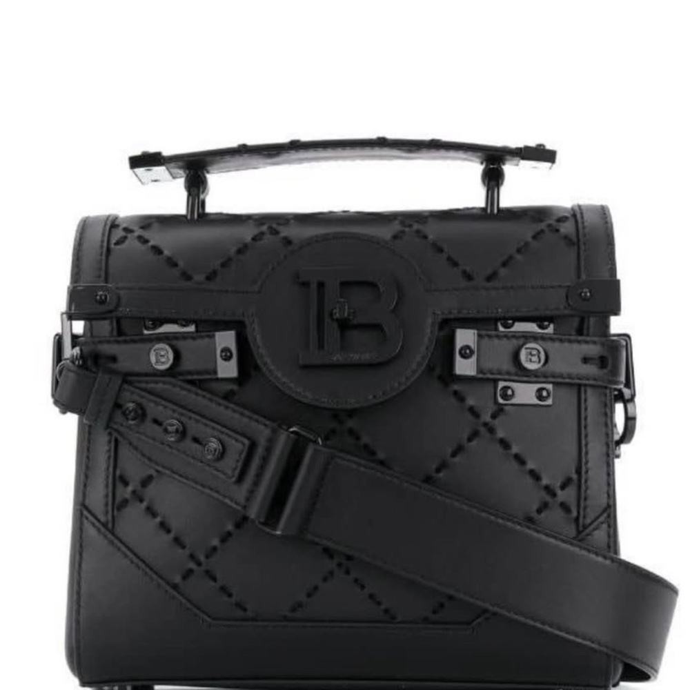 Rare Balmain Black B-Buzz 23 Leather Tote